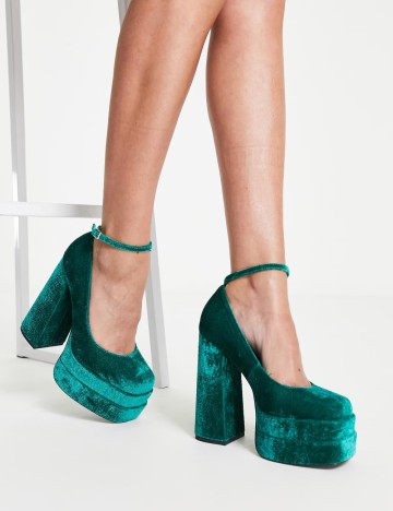 Pantofi cu toc ASOS, verde