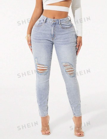 Jeans Shein, albastru