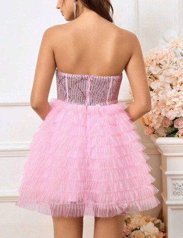 Rochie de ocazie Shein, roz