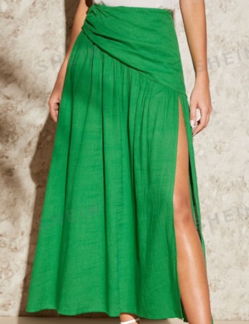 Fustă maxi Shein, verde