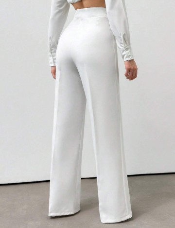 Pantaloni Shein, alb