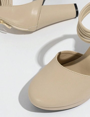 Pantofi cu toc Shein, bej