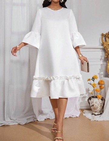 Rochie midi Shein, alb
