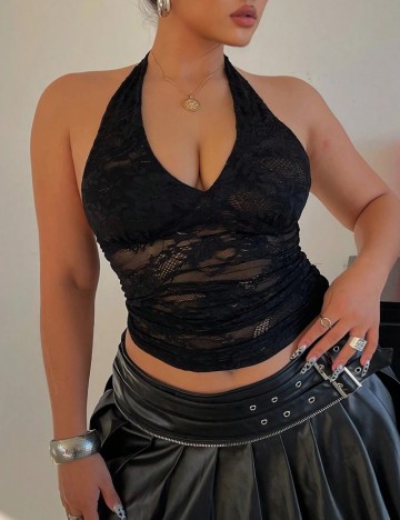 Top Shein Curve+, negru