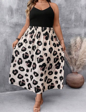 Rochie maxi Shein Curve+, mix culori