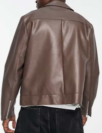 Jachetă imitație de piele ASOS, maro