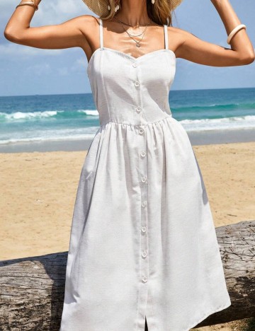 Rochie midi Shein, crem