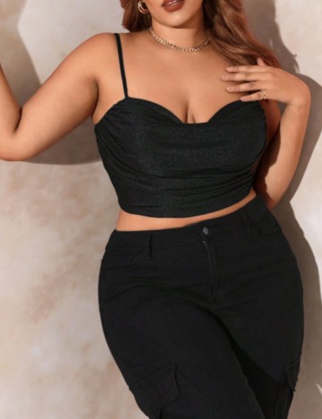 Top Shein Curve+, negru