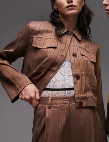 Jachetă Topshop, maro