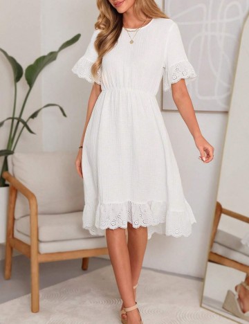 Rochie midi Shein, alb