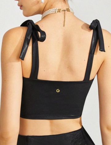 Top GLOWMODE by Shein, negru