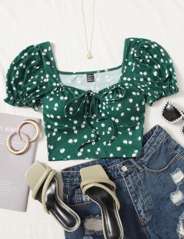Top Shein, verde