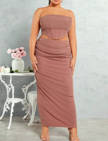 Compleu Shein Curve+, roz