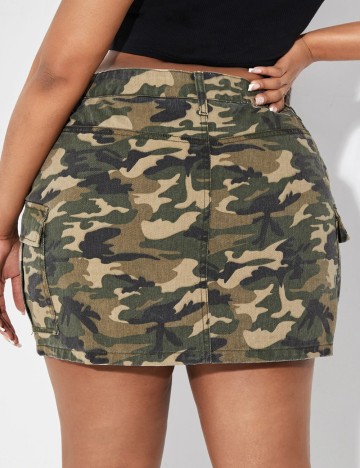 Fustă Shein Curve+, mix culori