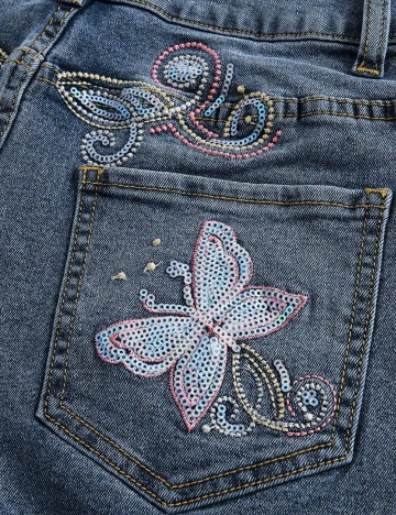 Pantaloni scurți de blugi Romwe by Shein, albastru