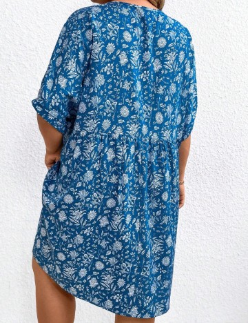Rochie Shein Curve+, albastru