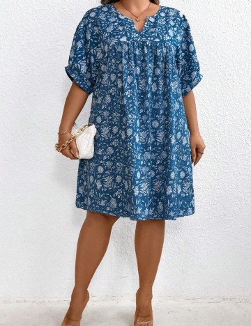 Rochie Shein Curve+, albastru