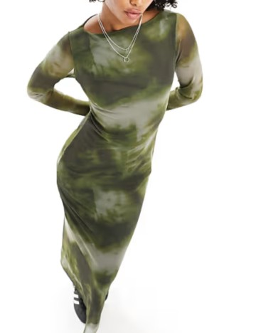 Rochie midi ASOS, verde