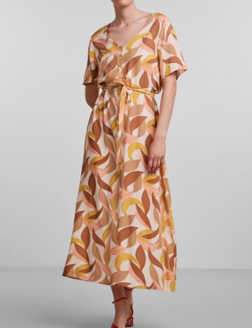 Rochie midi Pieces, mix culori