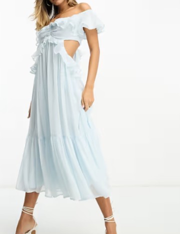 Rochie midi ASOS, albastru