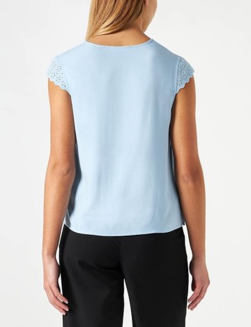 Cămașă cu m&acirc;necă scurtă Vero Moda, albastru