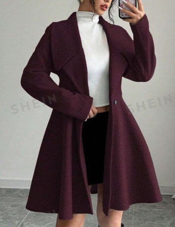 Palton Shein, vișiniu