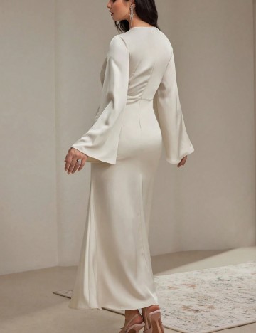 Rochie maxi Shein, crem