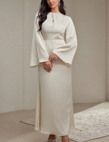 Rochie maxi Shein, crem