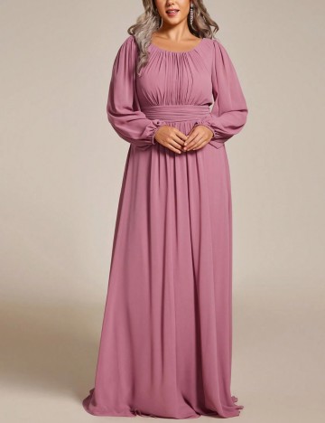 Rochie maxi Shein Curve+, roz