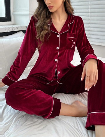 Compleu pijamale Shein, vișiniu