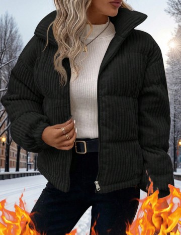 Geaca Shein Curve+, negru