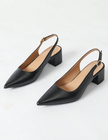 Saboți cu toc Shein, negru