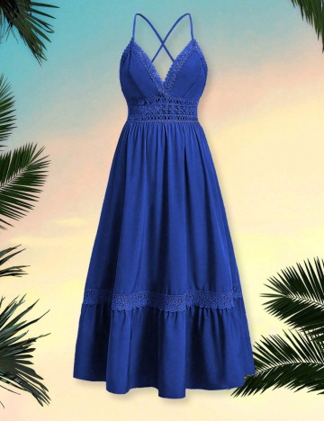 Rochie maxi Shein Curve+, albastru