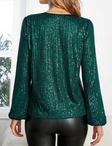 Bluză Casual Shein, verde