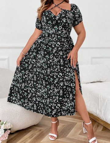 Rochie maxi Shein Curve+, negru