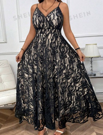 Rochie maxi Shein Curve+, mix culori