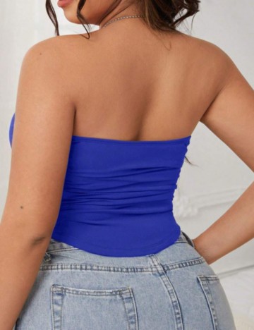 Top Shein Curve+, albastru