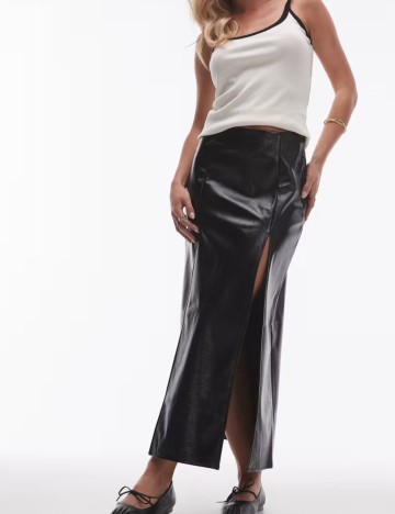 Geacă Imitație Piele Topshop, negru