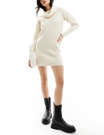 Rochie mini Miss Selfridge, crem
