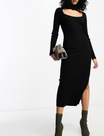 Rochie midi ASOS, negru