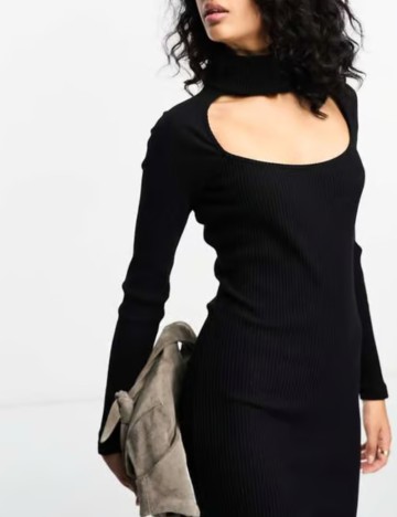 Rochie midi ASOS, negru