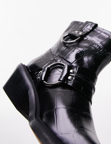 Ghete din piele Topshop, negru