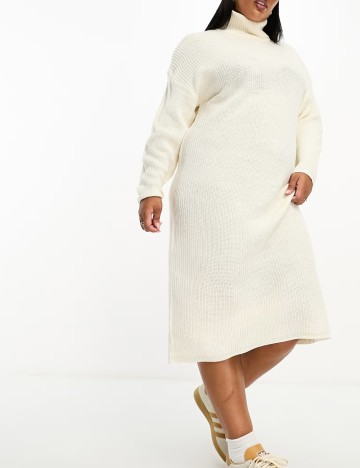 Rochie midi BRAVE SOUL, crem