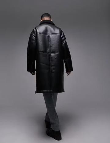 Cojoc lung Topman, negru