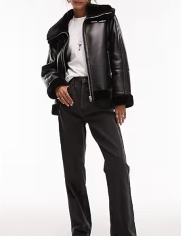 Cojoc Topshop, negru
