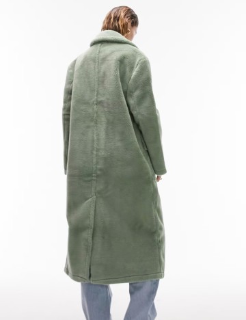 Haină De Blană Topshop, verde