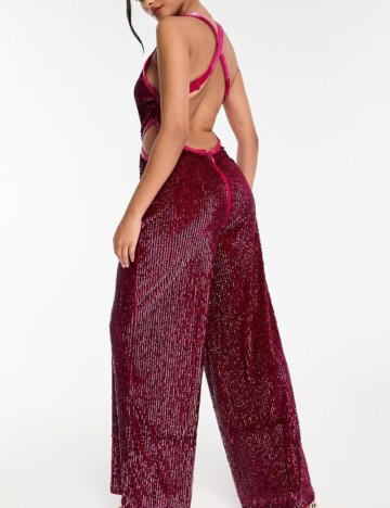 Salopetă lungă Miss Selfridge, roz