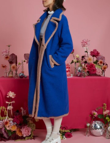 Palton Neon Rose, albastru