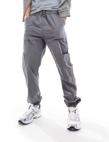 Pantaloni cargo ASOS, gri