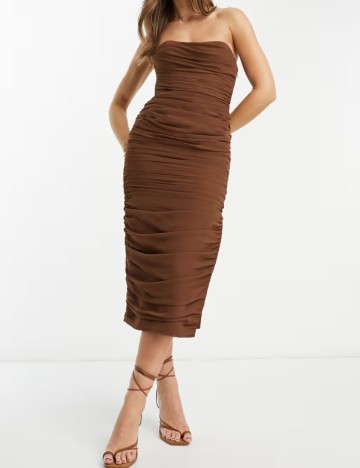 Rochie midi ASOS, maro